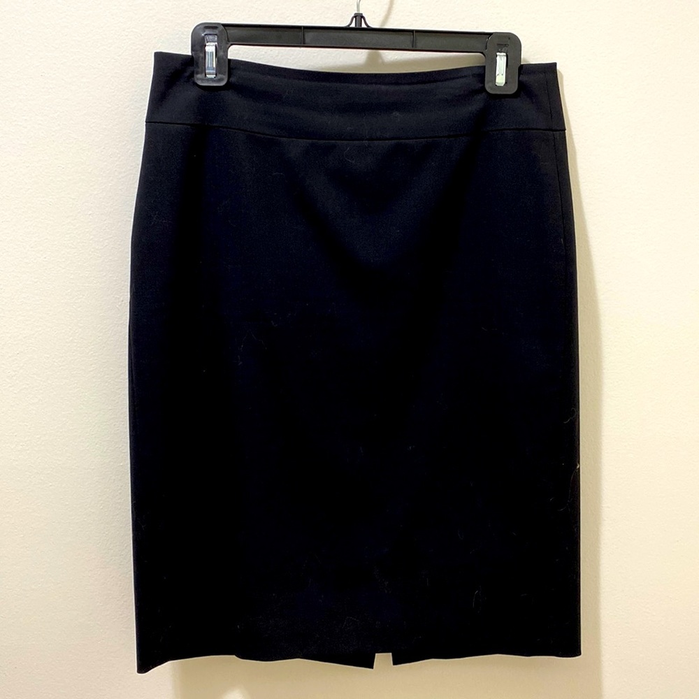Banana Republic Black Wool Pencil Skirt, Size 4